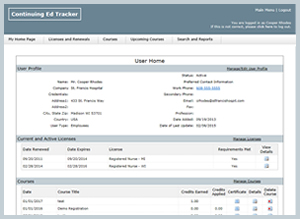 Continuing Ed Tracker Live